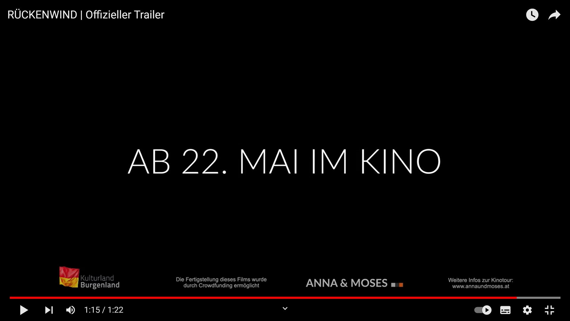 Video laden: Trailer der Kinodoku „Rückenwind“, die ab 22. Mai 2024 in die Kinos kommt